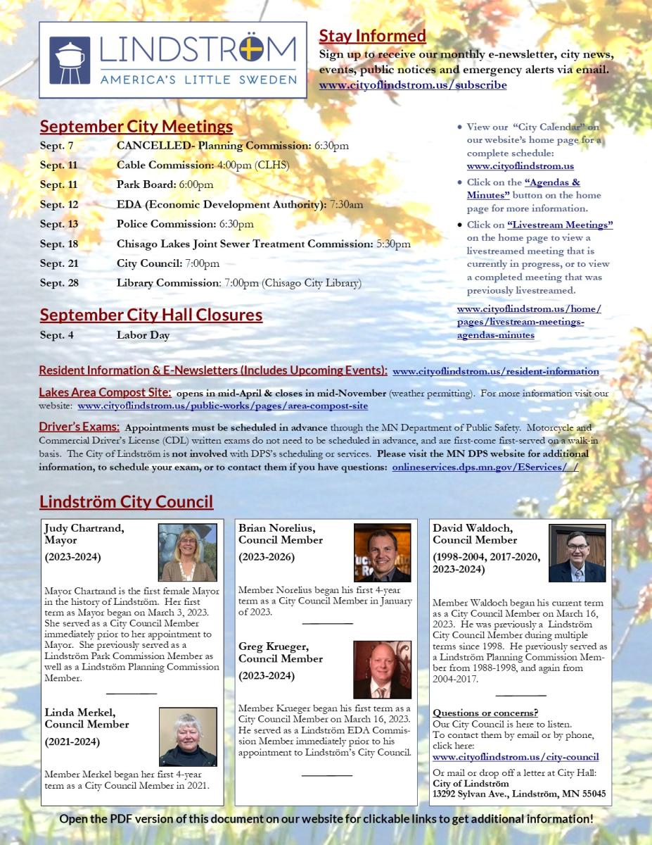 09-2023 Monthly Meetings and More page 1 of 2