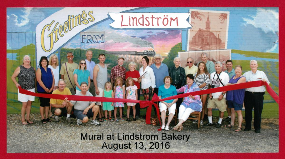 2016.08.13- City Beautification Project- Mural at Lindström Bakery - Cropped