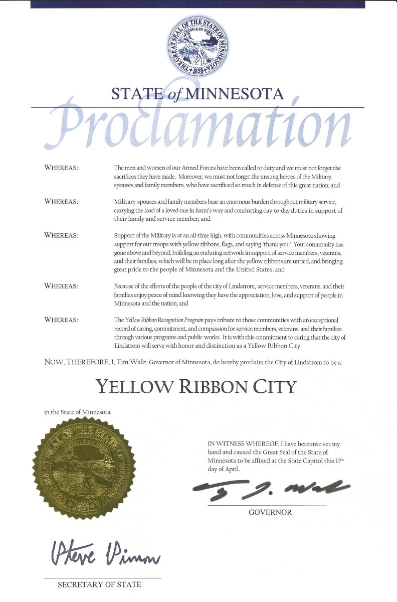 2019.04.11- City Recognition- Yellow Ribbon City Proclamation