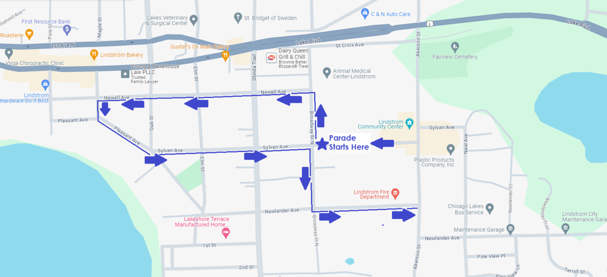 2024 KOD Parade Route Map