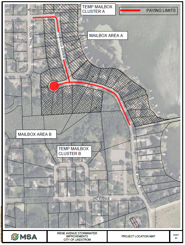 June 20, 2023 Irene Ave &amp; Peninsula Ave Project Map