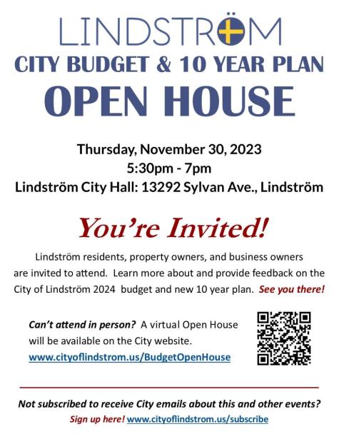 budget open house flyer
