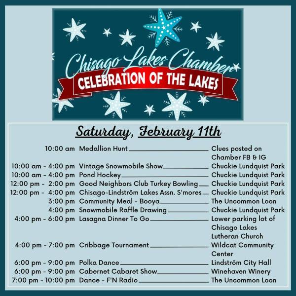 2023 Celebration of the Lakes Updated Schedule- 2.11.23