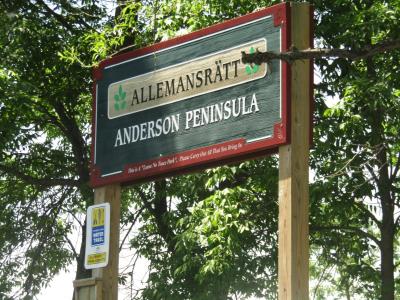 Allemansratt Anderson Peninsula &amp; CL Water Trail Signs