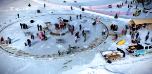 Celebration of the Lakes- Aerial View of Ice Carousel