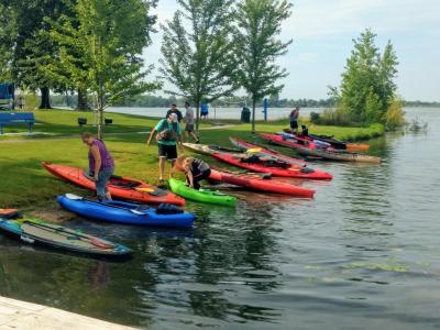 Chisago Lakes Water Trail Kayakers- Beach Park in Lindstrom