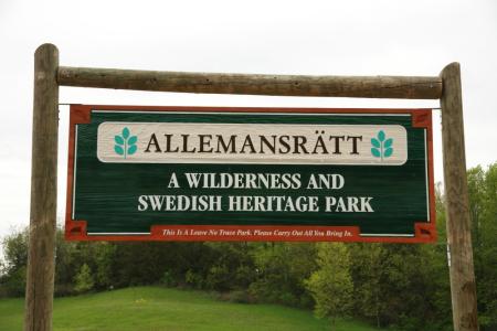 Allemansratt Wilderness Park Entrance Sign